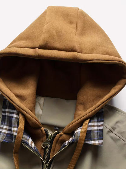 Chaqueta Con Cremallera Completa Y Capucha Integrada Para Hombre | Ideal Para Uso Diario Y Entretiempo