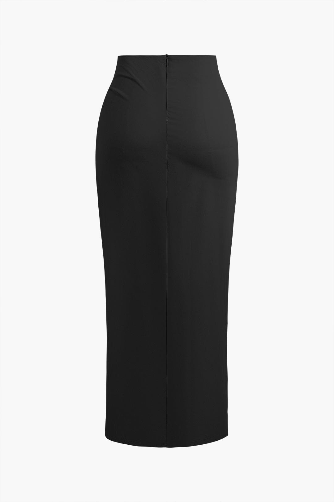 Falda Midi de Talle Alto con Drapé Frontal y Fenda Lateral para Mujer | Ideal para Uso Diario o Eventos Planificados