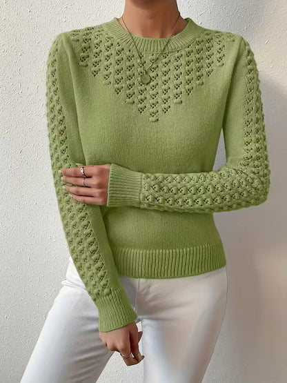 Jersey De Manga Larga Con Detalles De Encaje Para Mujer | Ideal Para Uso Diario Y Superposición