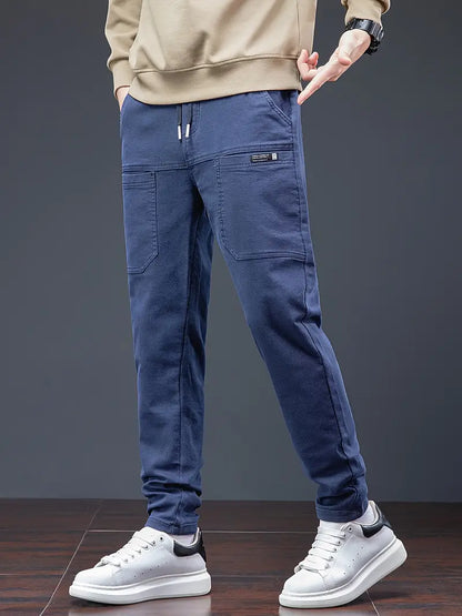 Pantalón De Jogging Con Cintura De Cordón Y Corte Ligeramente Ajustado Para Hombre | Ideal Para Uso Diario