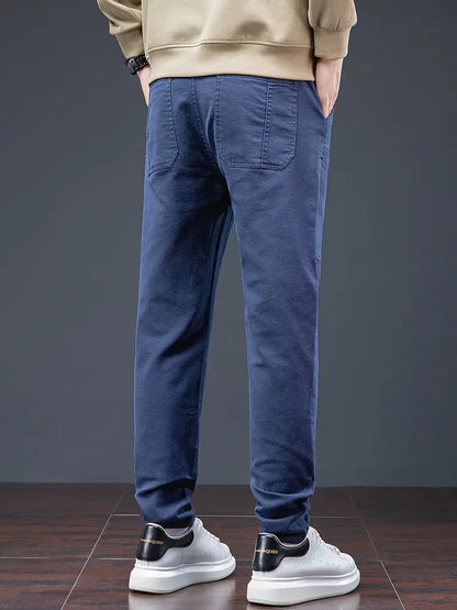 Pantalón De Jogging Con Cintura De Cordón Y Corte Ligeramente Ajustado Para Hombre | Ideal Para Uso Diario