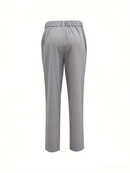 Pantalón Slim con Cintura Ajustada y Bolsillos Laterales para Hombre | Ideal para Uso Diario