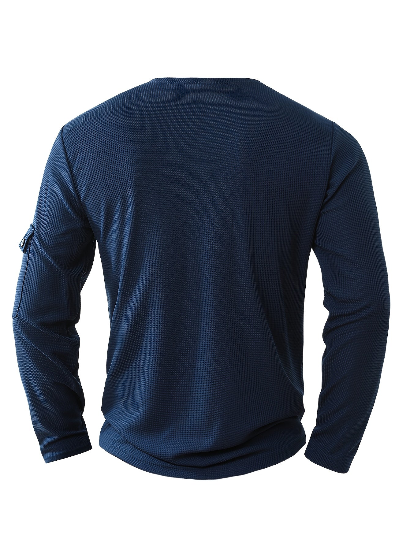 Polo De Manga Larga Con Apertura De Botones Y Bolsillos Para Hombre | Ideal Para Uso Diario