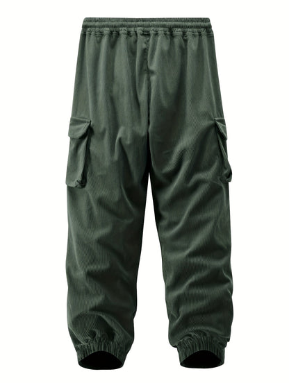 Pantalón Jogger con Bolsillos Cargo y Cintura Elástica para Hombre | Ideal para Uso Diario