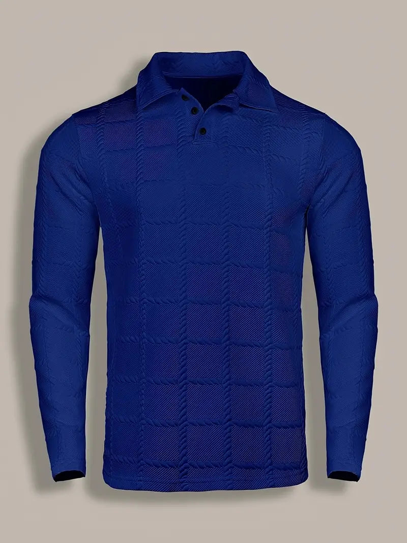 Camisa De Manga Larga Con Cierre De Botones Para Hombres | Ideal Para Uso Diario Y Ocasiones Formales