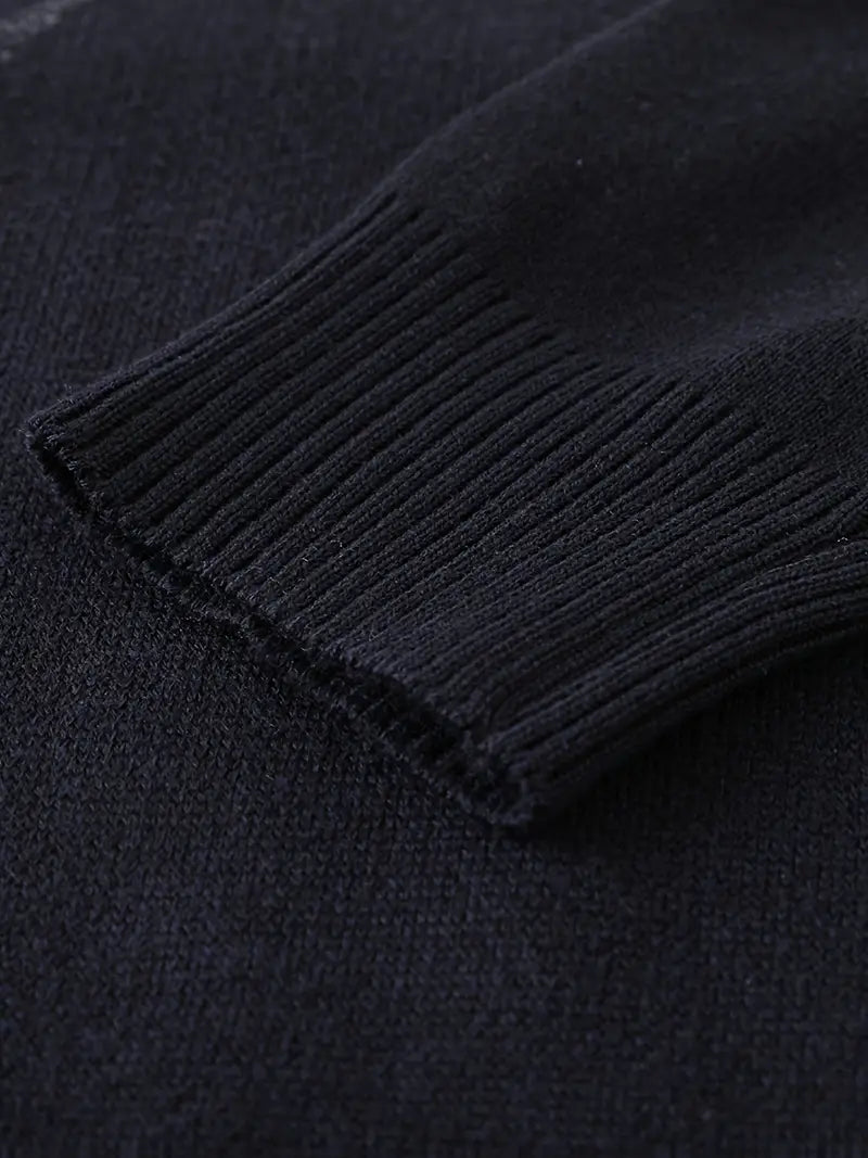 Jersey Ajustado Con Media Cremallera Frontal Y Cuello Redondo Para Hombres | Ideal Para Uso Diario E Informal