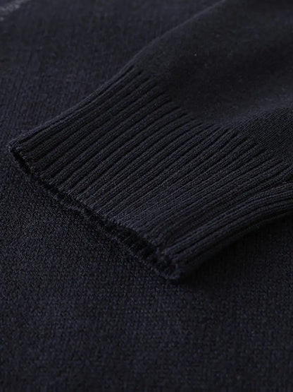 Jersey Ajustado Con Media Cremallera Frontal Y Cuello Redondo Para Hombres | Ideal Para Uso Diario E Informal