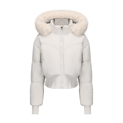 Chaqueta Corta con Cuello Alto para Mujer | Ideal para Uso Diario y Temporada Fría