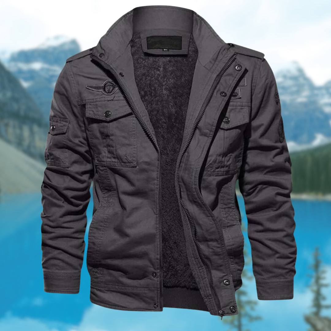 Chaqueta Bomber con Cierre de Cremallera para Hombre | Ideal para Uso Diario
