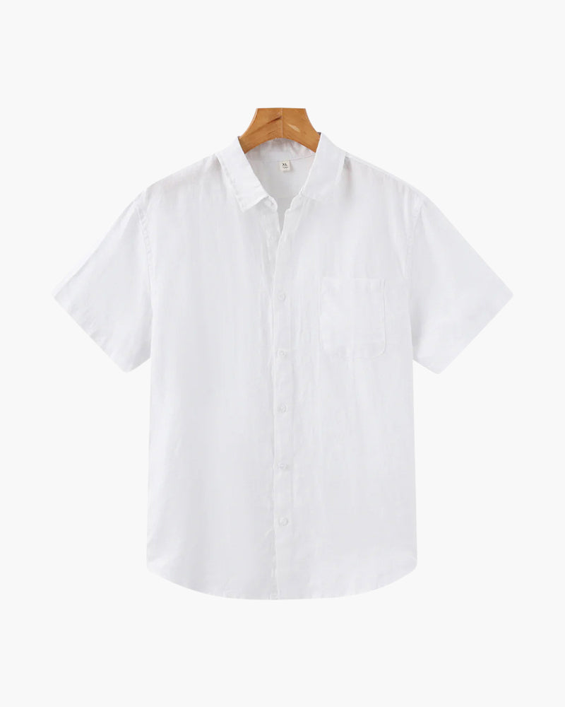 Chemise À Manches Courtes Avec Camisa de Manga Corta con Cierre Abotonado para Hombres | Ideal para Clima CálidoCoupe Droite Pour Hommes | Idéale Pour La Saison Chaude Et Les Usages Quotidiens