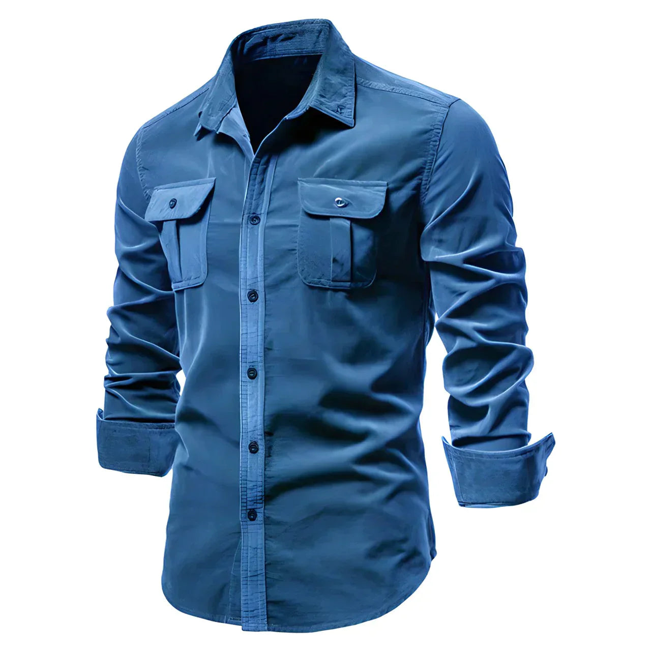 Camisa De Color Liso Con Corte Slim Fit Para Hombre | Ideal Para Uso Diario
