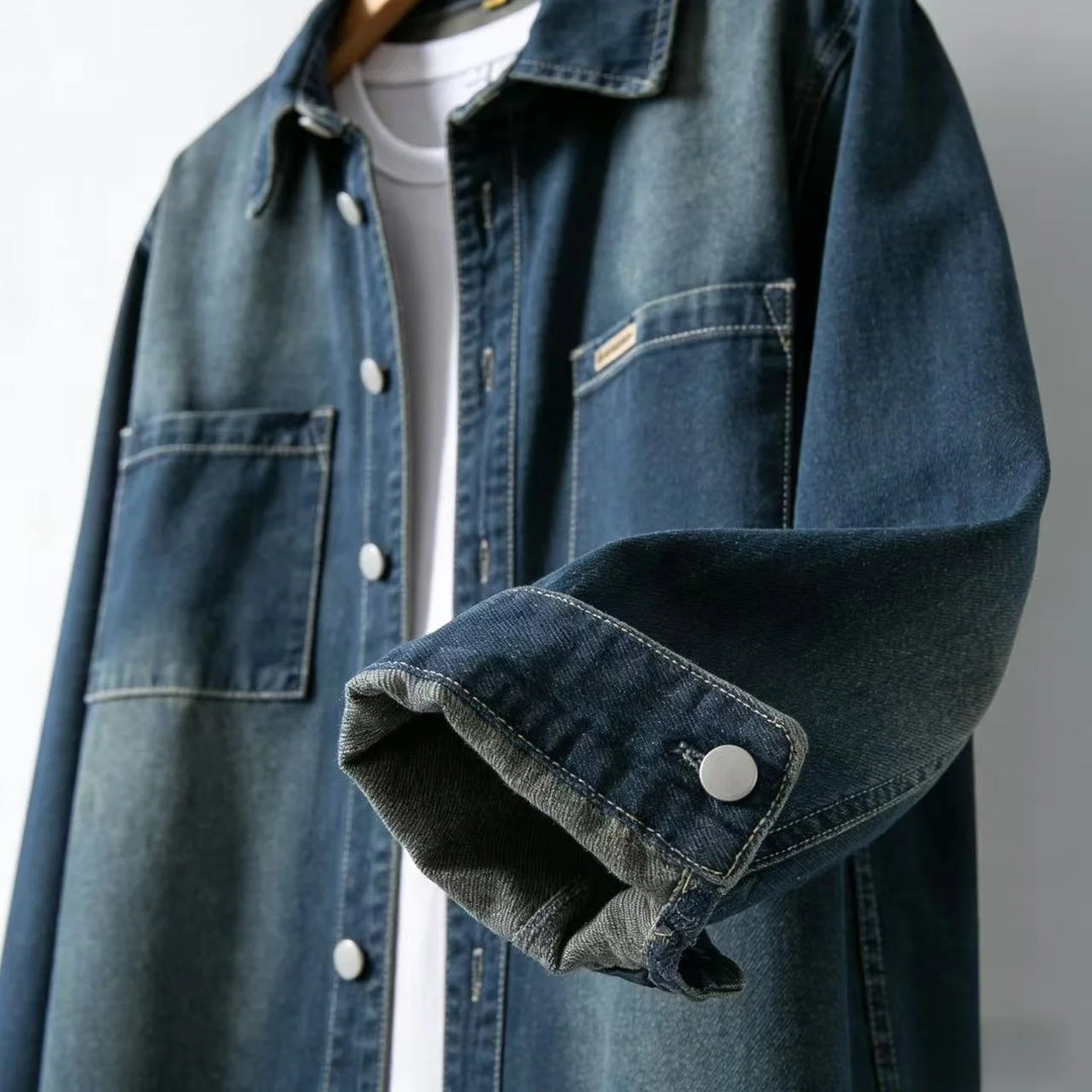 Sobrecamisa Con Cierre De Botones Y Corte Oversize Para Hombres | Ideal Para Uso Diario En Capas