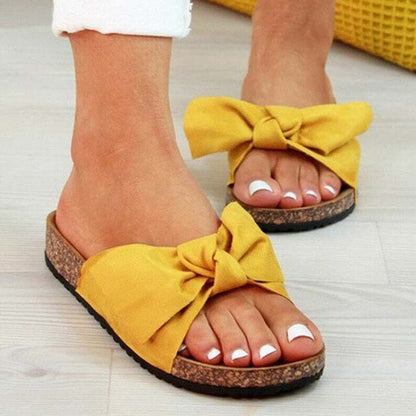 Sandalias Planas con Diseño de Lazo para Mujer | Ideales para Uso Diario en Temporadas Cálidas