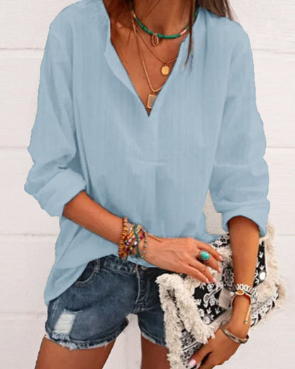 Blusa Con Corte Holgado Y Mangas 3/4 Para Mujer | Ideal Para Uso Diario En Verano