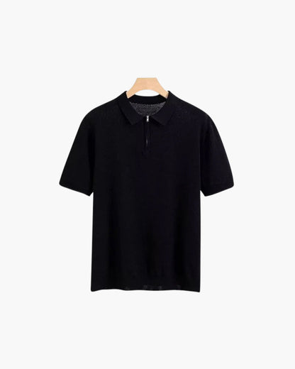 Polo de Manga Corta con Cierre de Cremallera para Hombres | Ideal para Clima Cálido