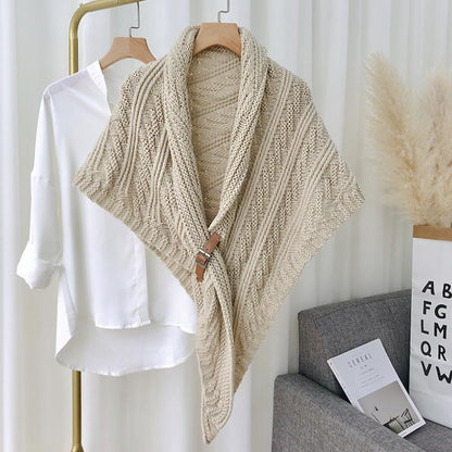 Chal Triangular con Cierre Ajustable para Mujer | Ideal para Invierno