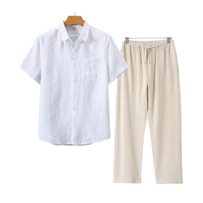 Ensemble Avec Chemise Et Pantalon Droit Pour Hommes | Idéal Pour L’Été