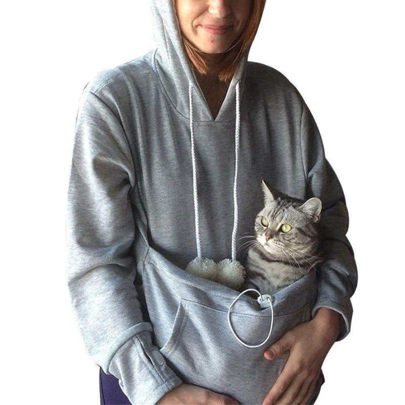 Sudadera Con Capucha y Bolsillo Para Mascotas Para Mujer | Ideal Para Uso Diario