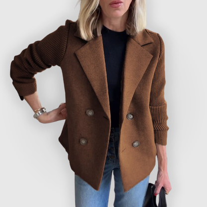 Blazer para Mujer con Corte Ajustado y Mangas Largas de Punto | Ideal para Uso Profesional y Diario