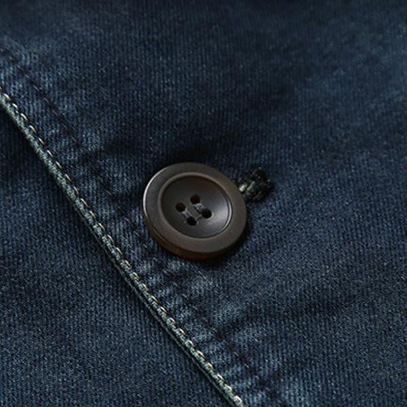 Blazer De Corte Ajustado Con Bolsillos Funcionales Para Adultos | Ideal Para Uso Diario