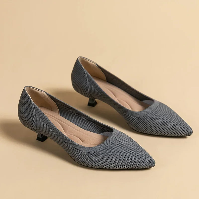 Sandalias de Tacón Slip-On con Punta Fina para Mujer | Ideales para Uso Diario y Ocasiones Variadas