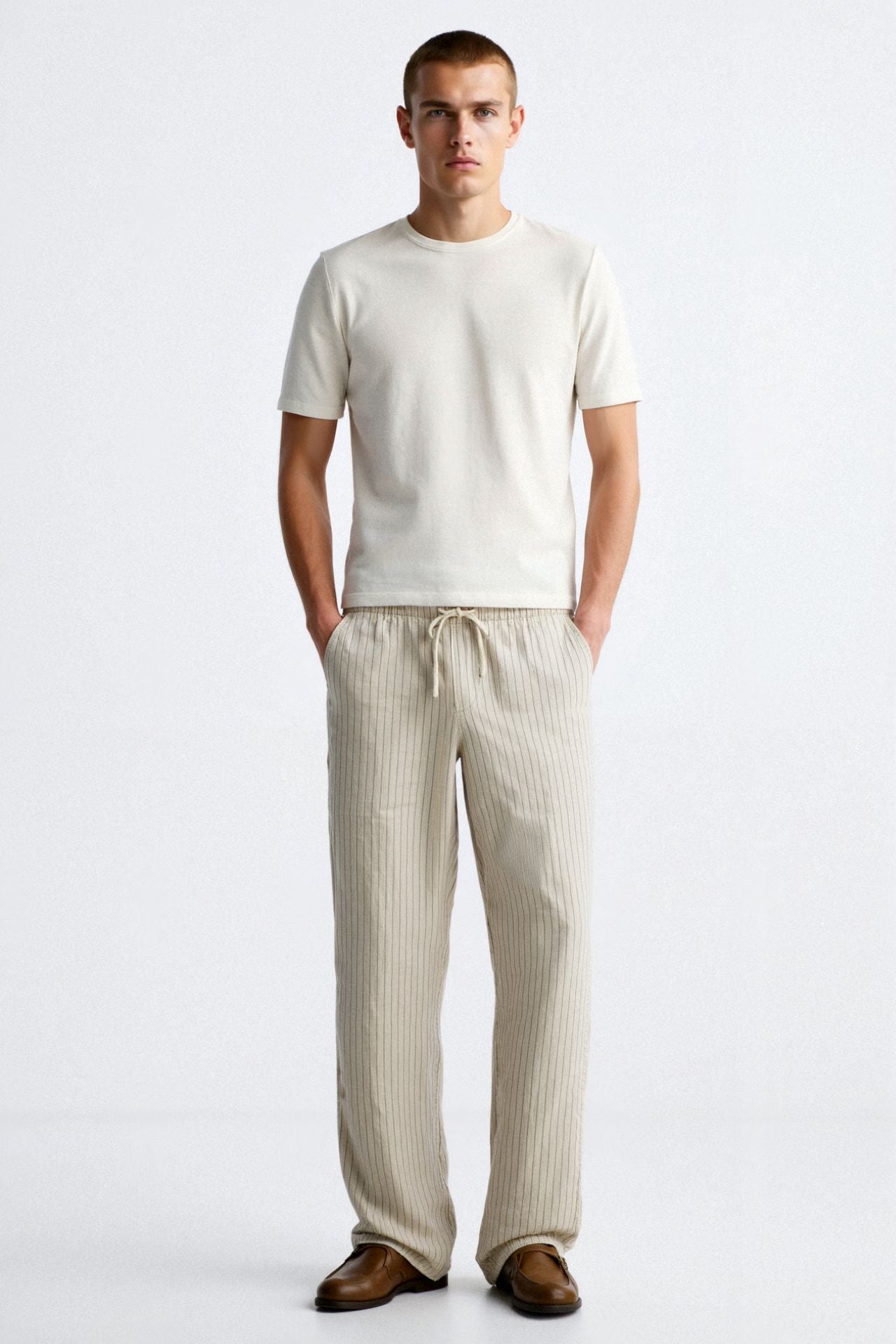 Pantalones Para Hombre Con Corte Relajado Y Cintura Elástica Con Cordón Para Hombre | Ideal Para Uso Diario