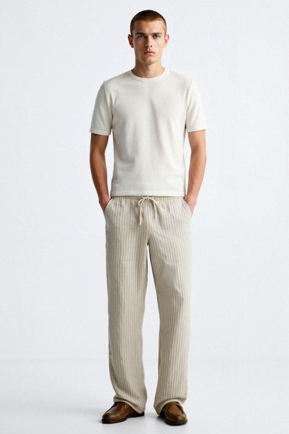 Pantalones Para Hombre Con Corte Relajado Y Cintura Elástica Con Cordón Para Hombre | Ideal Para Uso Diario