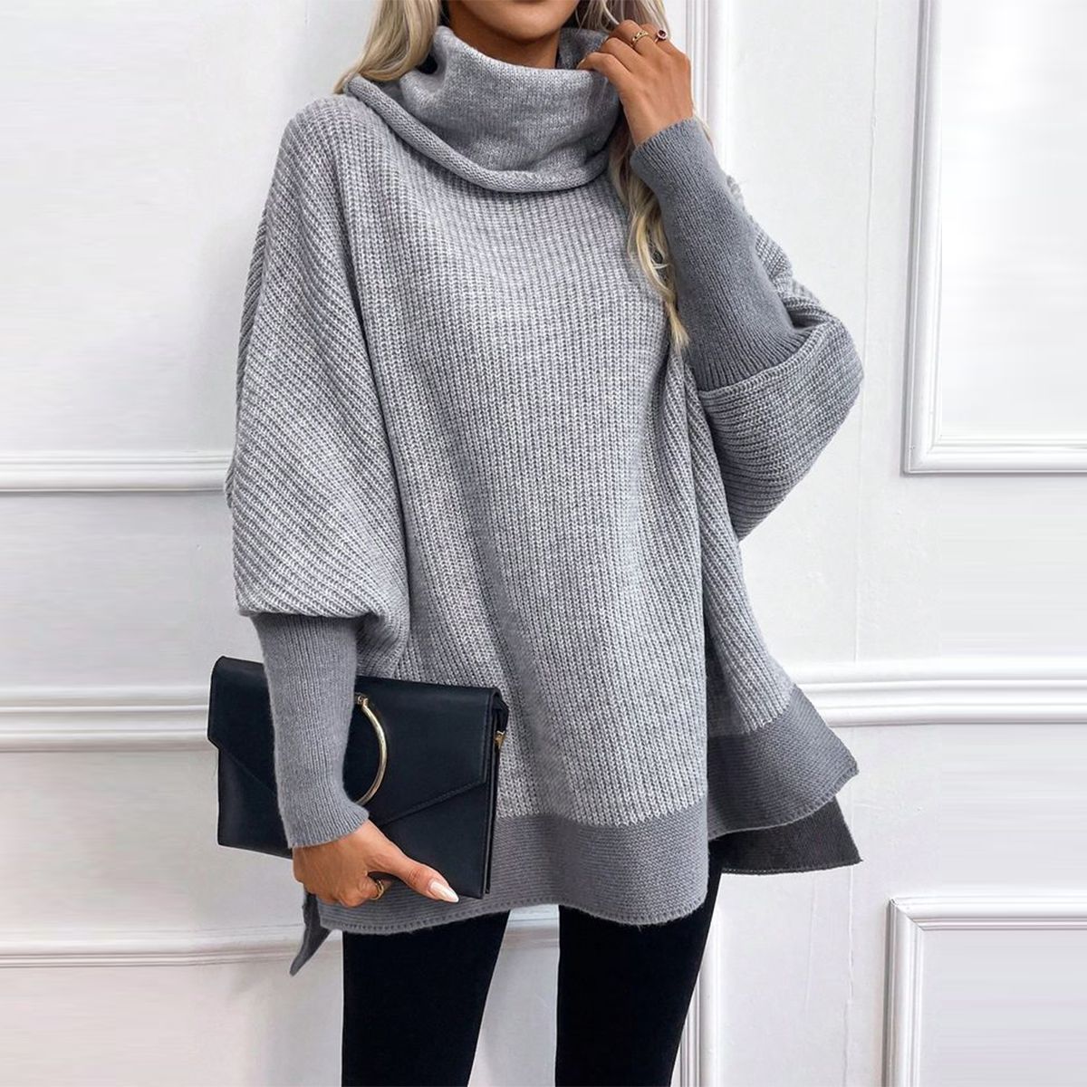 Pullover Oversize De Manga Larga Para Mujer | Ideal Para Otoño E Invierno