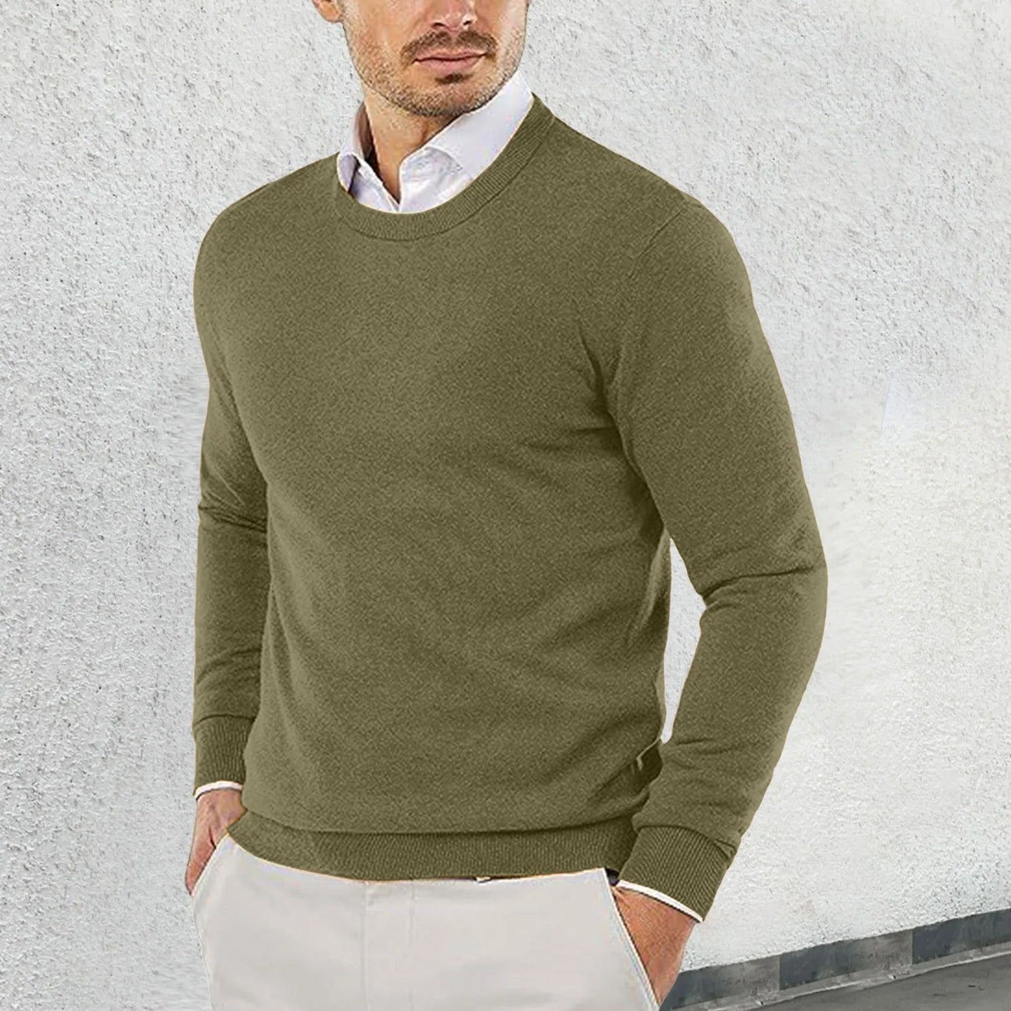 Jersey Con Cuello Redondo Y Corte Ajustado Para Hombre | Ideal Para Uso Diario