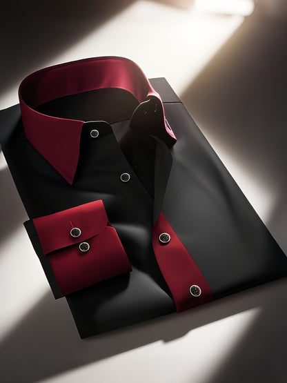 Camisa de Manga Larga con Cierre de Botones para Hombre | Ideal para Uso Diario y Todas las Estaciones