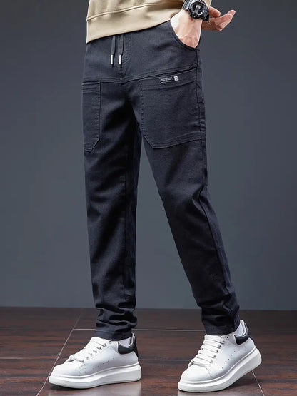 Pantalón De Jogging Con Cintura De Cordón Y Corte Ligeramente Ajustado Para Hombre | Ideal Para Uso Diario
