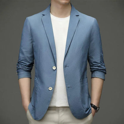 Blazer Ligero Con Botones Y Solapa Plana Para Hombre | Ideal Para Clima Cálido Y Uso Diario