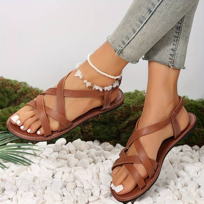 Sandalias Slip-On con Suela Plana para Mujer | Ideales para Uso Diario en Temporadas Cálidas