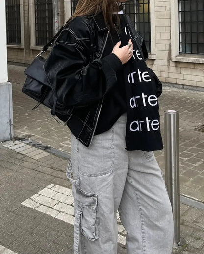 Chaqueta Oversize Con Corte Recto Para Mujer | Ideal Para Uso Urbano