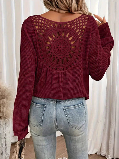 Jersey Con Cuello En V Y Textura Gofrada Para Mujer | Ideal Para Uso Diario U Ocasional