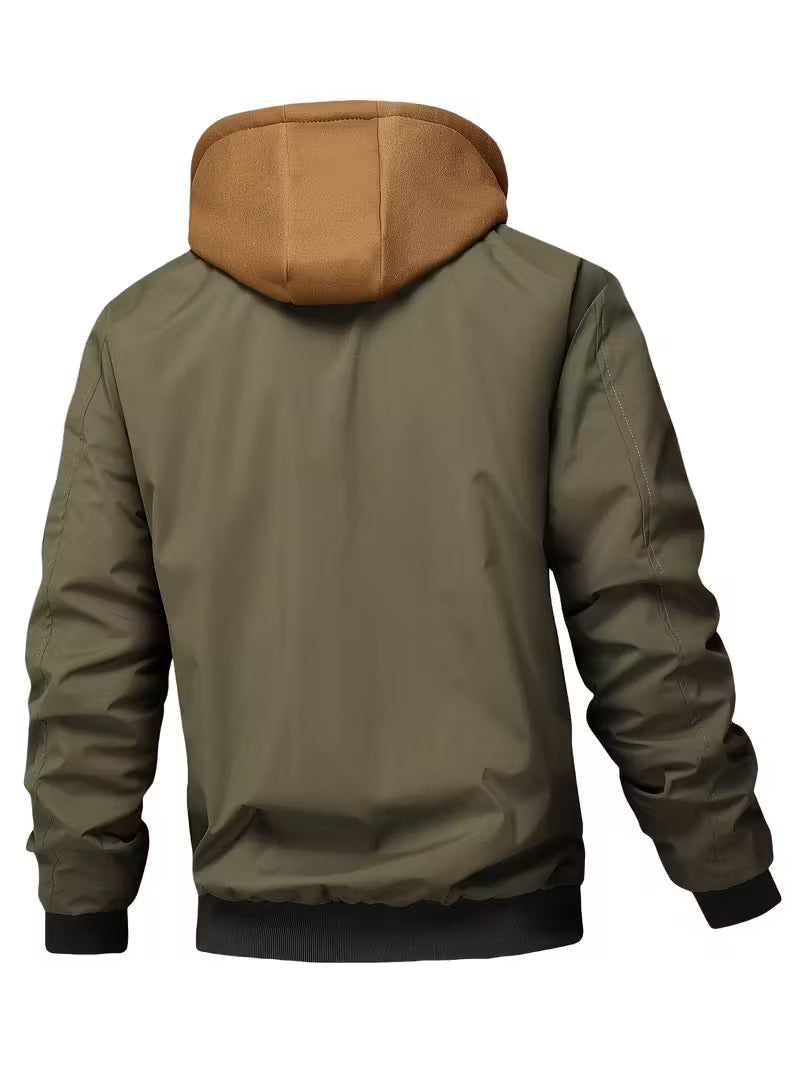 Chaqueta Con Cremallera Completa Y Capucha Integrada Para Hombre | Ideal Para Uso Diario Y Entretiempo