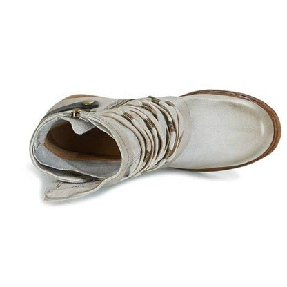 Botines con Tacón Bloque y Cierre Lateral para Mujer | Ideal para Uso Diario y Ocasiones