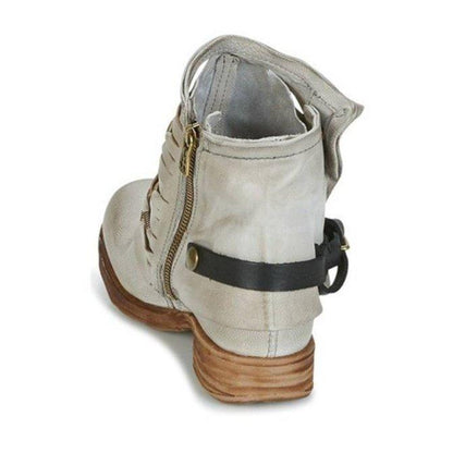 Botines con Tacón Bloque y Cierre Lateral para Mujer | Ideal para Uso Diario y Ocasiones