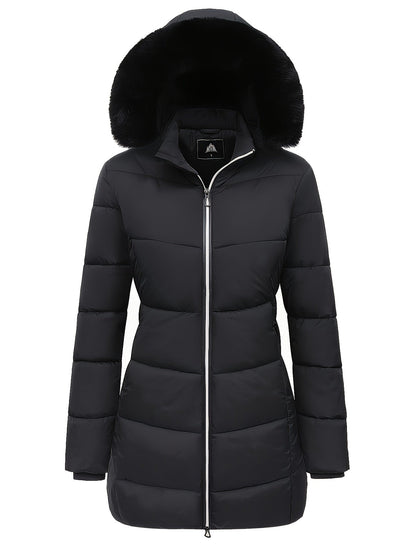 Abrigo Acolchado con Capucha y Bolsillos para Mujer | Ideal para Invierno y Entretiempo