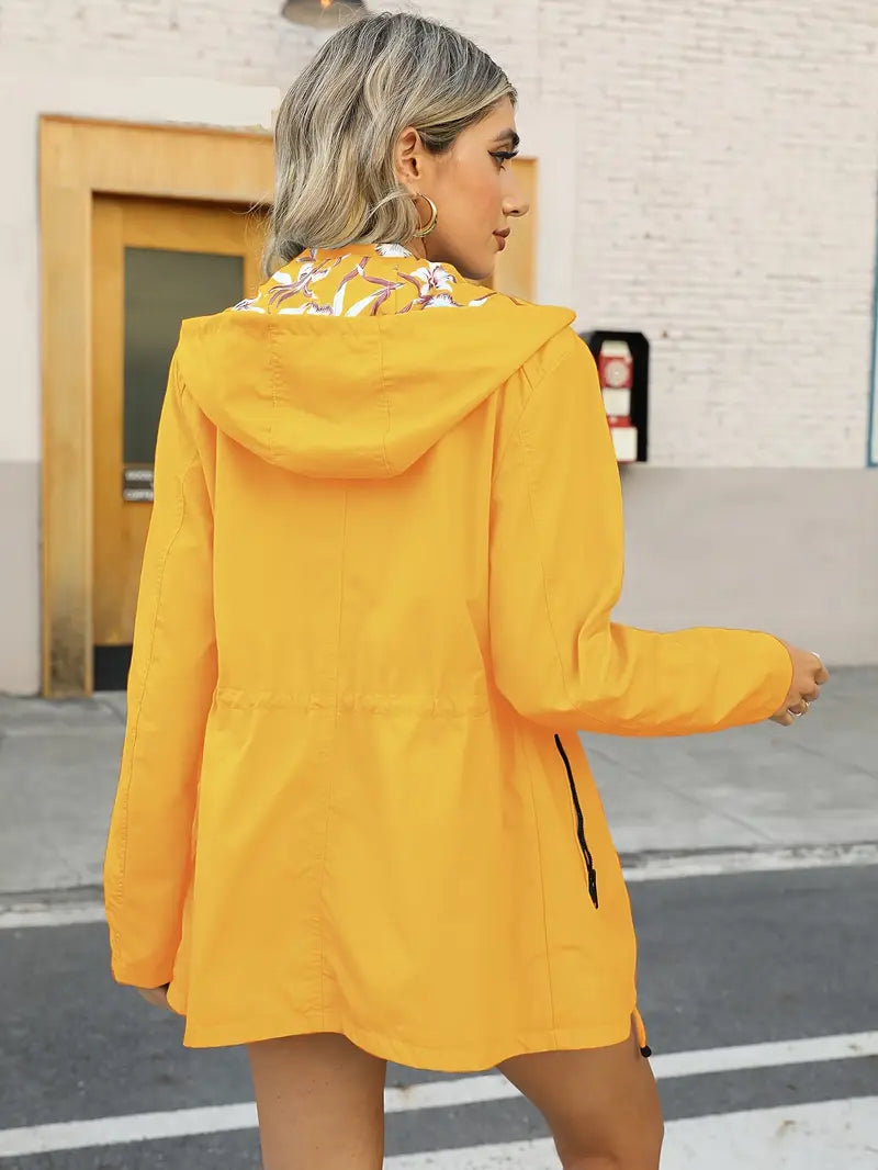 Chaqueta Con Capucha Y Bolsillos Funcionales Para Mujer | Ideal Para Uso Diario Y Actividades Al Aire Libre