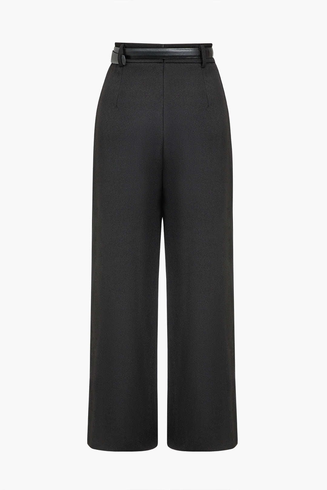 Pantalón Con Cintura Alta Y Ceñidor Cruzado Para Mujer | Ideal Para Uso Diario