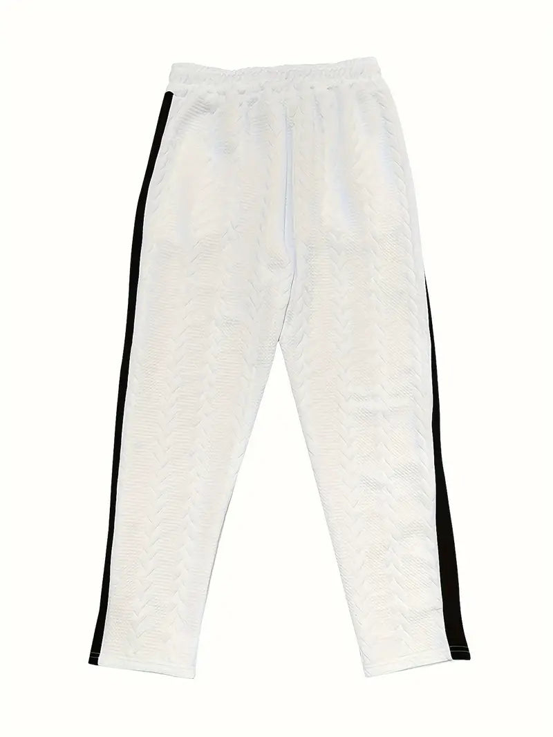 Pantalón de Corte Amplio con Botones Laterales y Cintura Elástica para Hombre | Ideal para Uso Diario