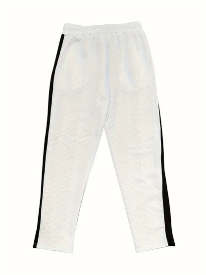 Pantalón de Corte Amplio con Botones Laterales y Cintura Elástica para Hombre | Ideal para Uso Diario