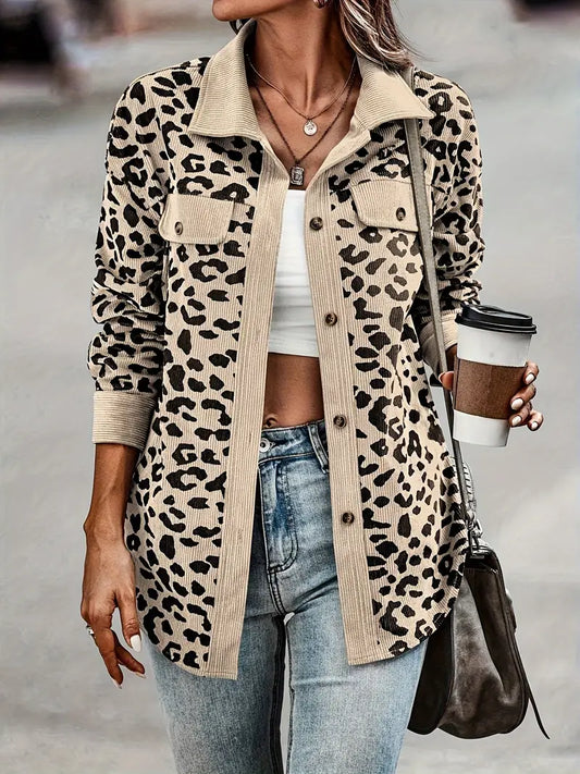 Abrigo Con Estampado Animal Para Mujer | Ideal Para Temporada Fría