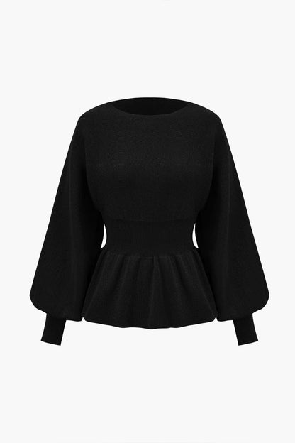 Conjunto De Dos Piezas Para Mujer Con Top Peplum Y Falda Lápiz | Ideal Para Uso Diario Y Trabajo