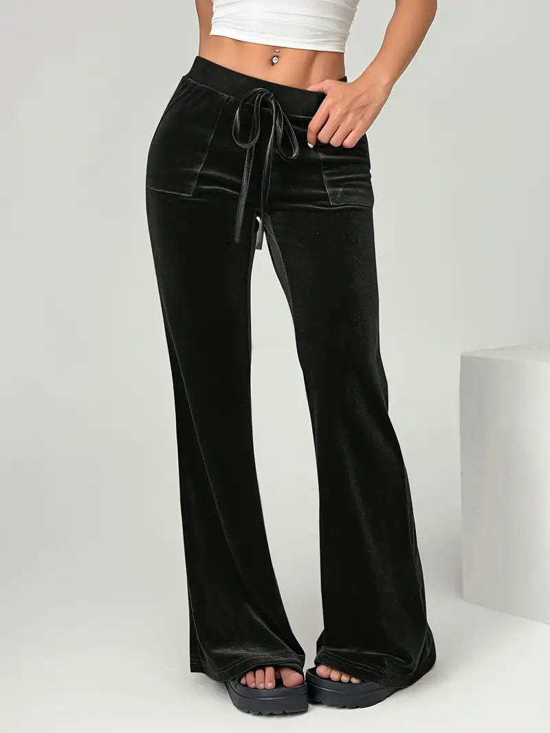Pantalón De Talle Alto Con Corte Evasado Para Mujer | Ideal Para Oficina O Uso Diario