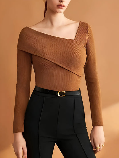 Top Con Escote Asimétrico Para Mujer | Ideal Para Uso Diario
