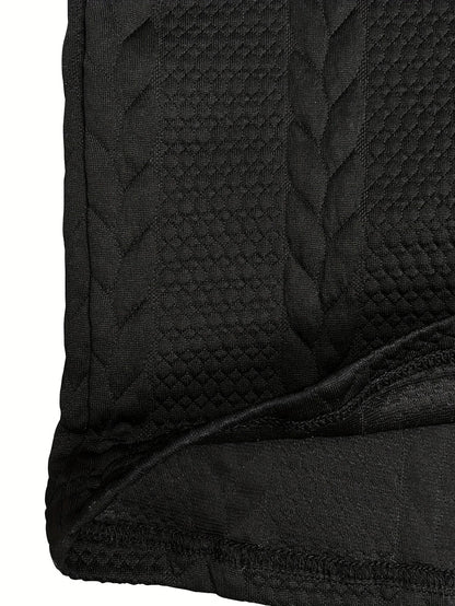 Conjunto de Dos Piezas con Motivo Trenzado en Relieve para Mujer | Ideal para Uso Diario