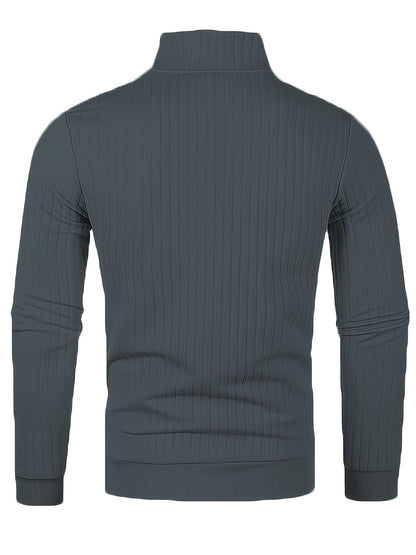 Jersey Con Cuello Alto Y Cremallera Para Hombre | Ideal Para Uso Diario Y Ocasional