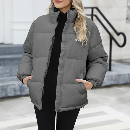 Chaqueta De Invierno Acolchada Con Forro Interior Para Mujer | Ideal Para Días Fríos